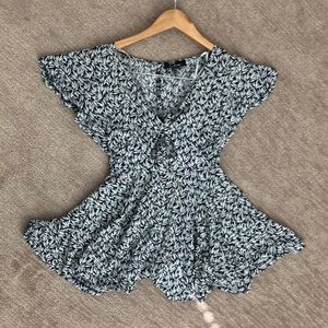 Navy and white lulus romper